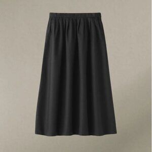 Black A line Midi Skirt